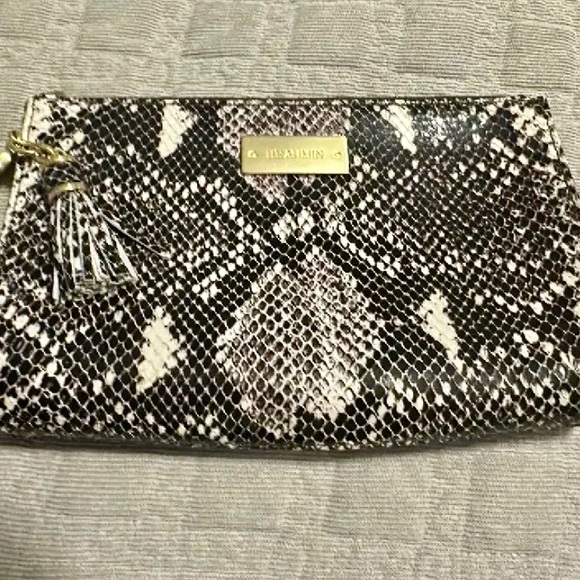 EUC Authentic Vintage Brahmin Python Snakeskin Wristlet Clutch Bag - Picture 15 of 15